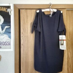 NWT Vince Camuto Navy Shift Dress, Slit Sleeves